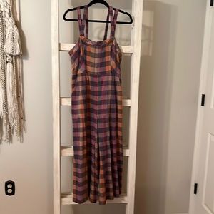 Free People Zuzu Seersucker Jumpsuit